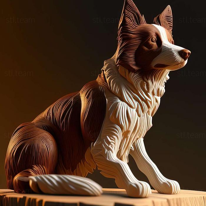 3D модель Бордер коллі собака (STL)